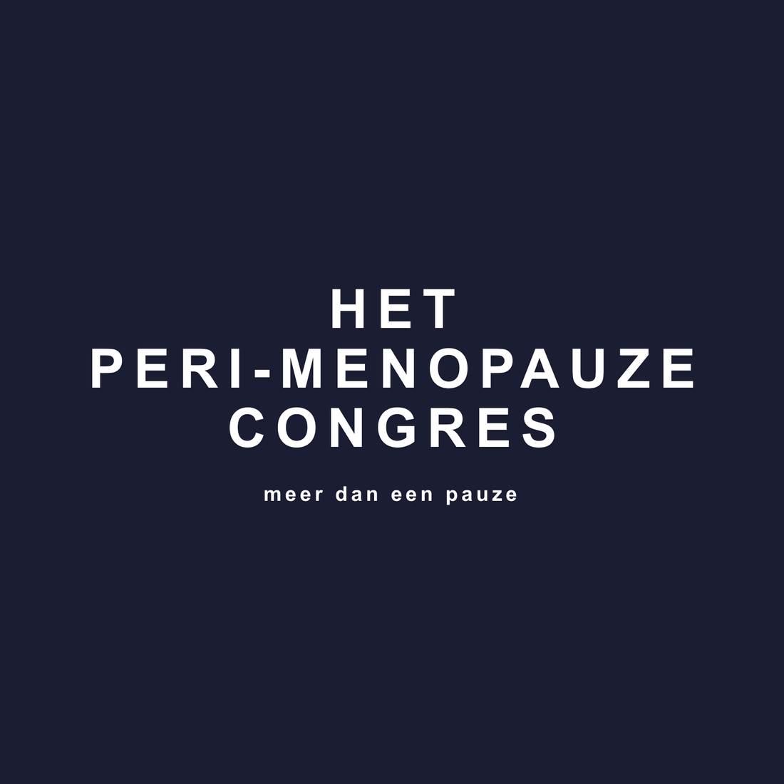 Ticket Peri-menopauze Congres